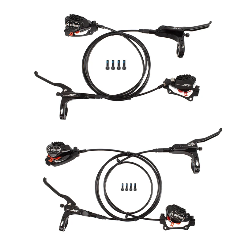 

ZEROING 4 Piston Hydraulic Disc Brake XT With Cooling Full Metal Pads Bicycle CNC Mineral Oil Brake For AM Enduro E4 ZEE MT200