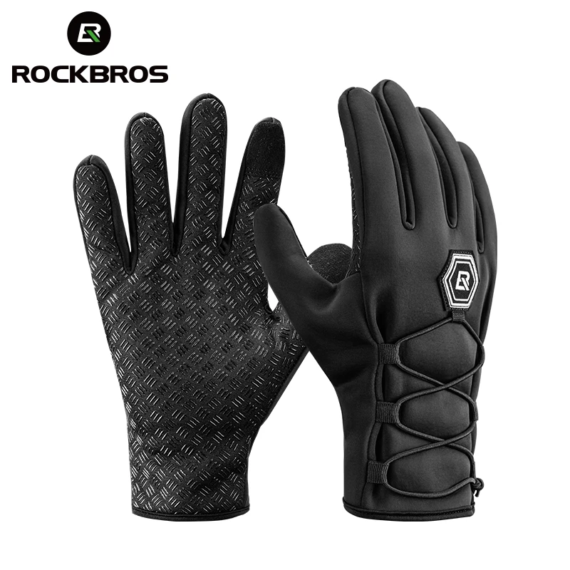 

Велосипедные перчатки ROCKBROS, теплые ветрозащитные митенки с пальцами для работы с сенсорным экраном, для горных велосипедов, для осени и зимы