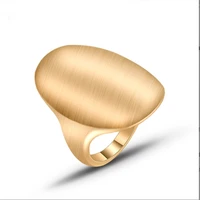 grier 2022 new gold punk rock ring big oval rings for women glossy frosted rings bridal wedding vintage jewelry for men