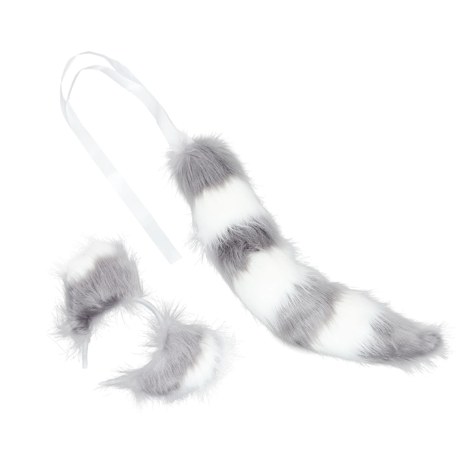 

Ears and Tail Set Wolf Tail Headband for Party Fancy Dress Accessories
