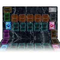 YuGiOh Playmat Template Link Zone Mat TCG CCG Card Game Board Game Mat Anime Mouse Pad Rubber Desk Mat Zones Free Bag 60x35cm