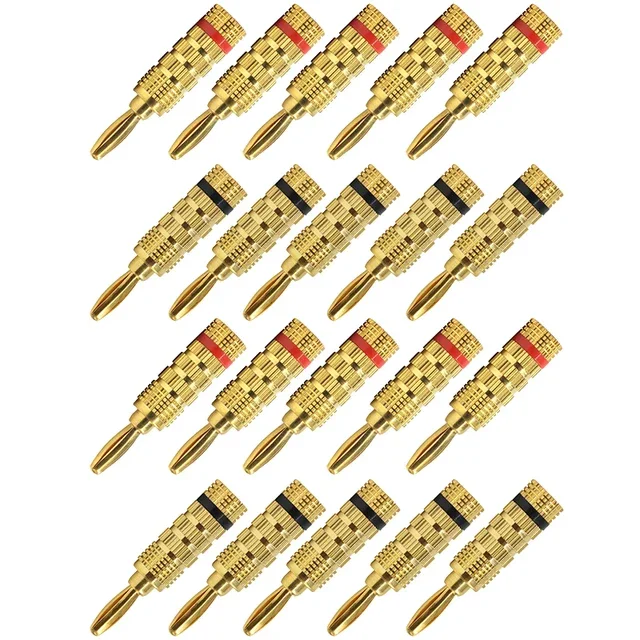 

20 шт. вилки типа «банан» с позолоченным разъемом