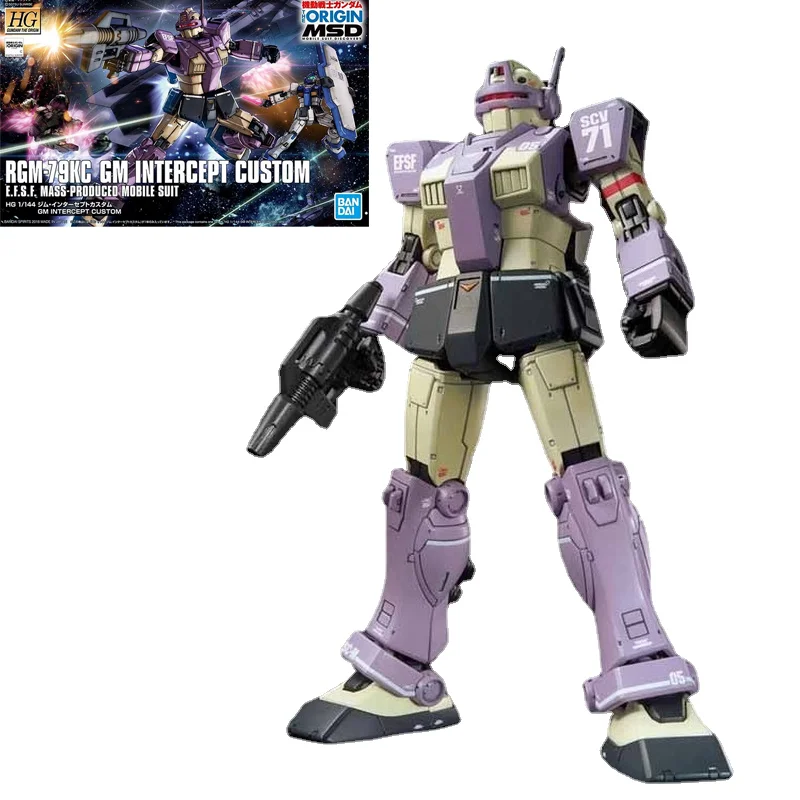 

Bandai Original Assembled Model HG GTO RGM-79KC GM Intercept Custom Gundam Gunpla Action Anime Figure Mobile Suit For Children