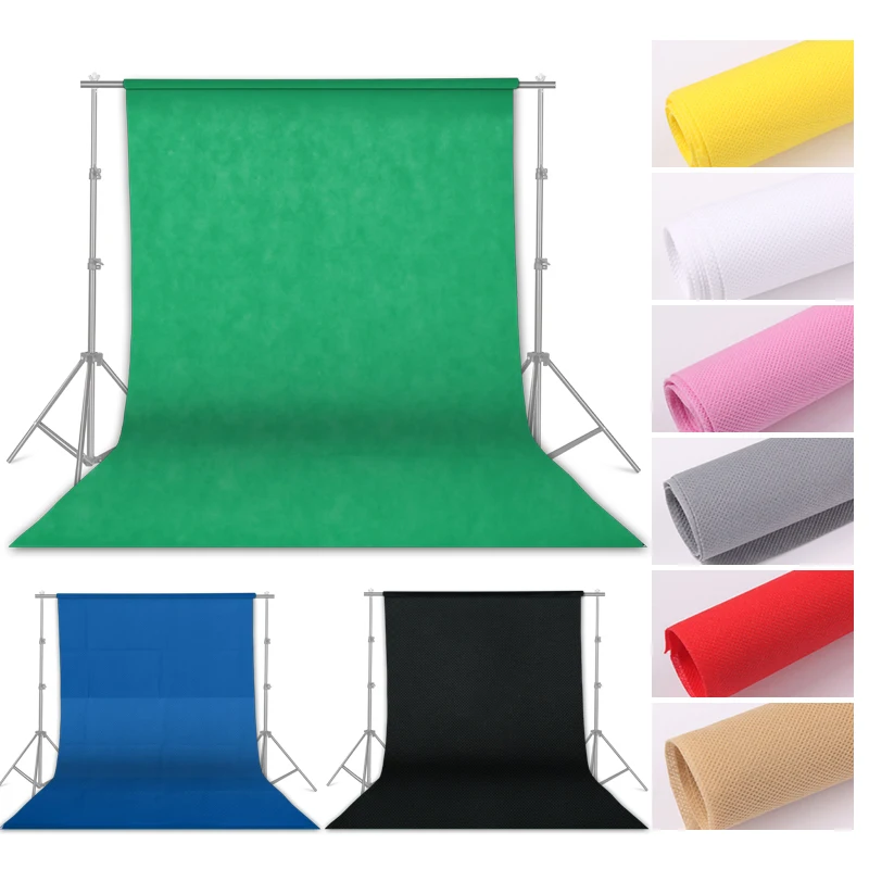 Photography 1.6x4/3/2M Photo Background Backdrop Green Screen Chroma Key for Photo Studio Background Stand Non Woven 10 Colors images - 6