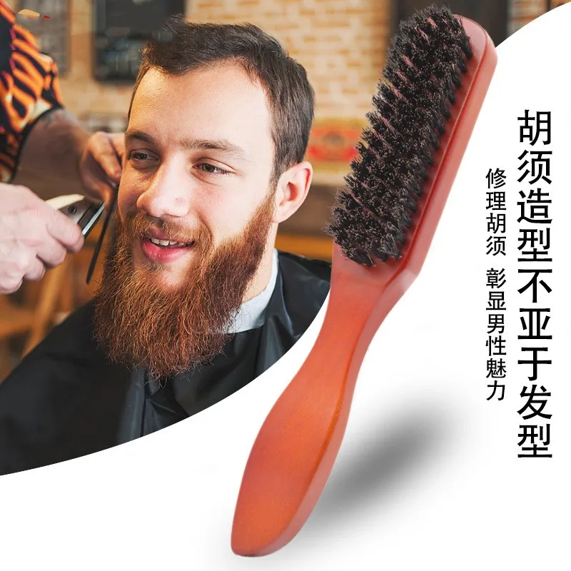 

Solid Wood Bristle Hair For Men With Oily Hair Styling Hairdressing Comb