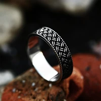 vintage viking celtic knot rings for men women simple nordic 316l stainless steel viking ring fashioner amulet jewelry size 7 13