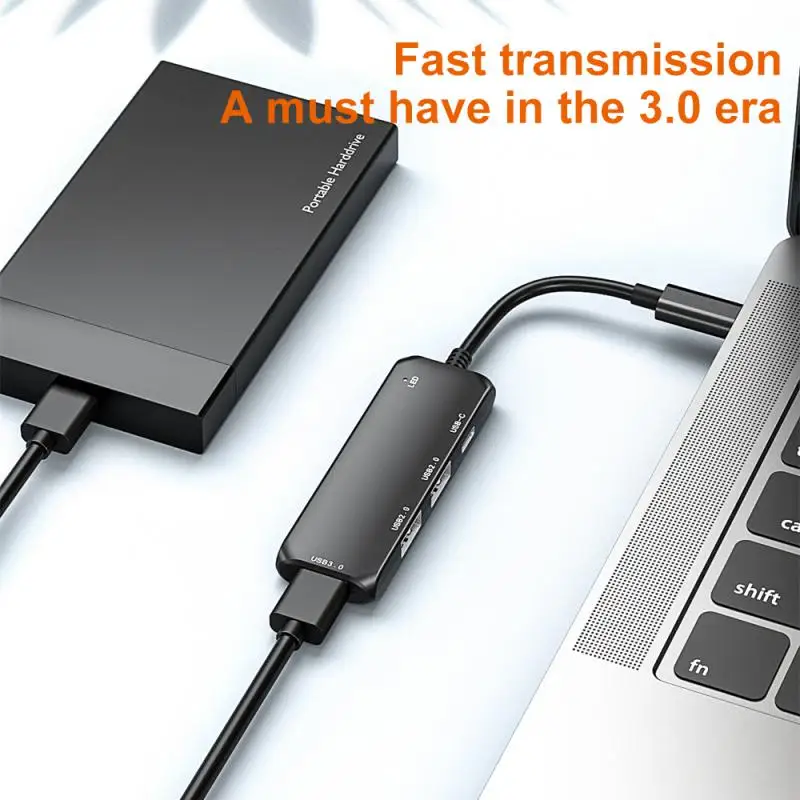 

Type-c Hub Splitter Usb Hub 3 0 High Speed 4 In 1 Usb Type C Usb Multi Port Usb 2.0 Adapter Usb-c Hub Plug And Play Type C Hub