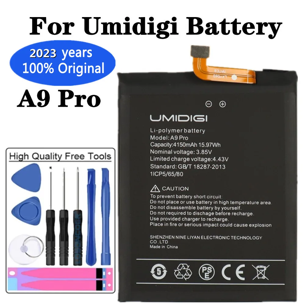 

2023 years 100% Original A 9 PRO Battery For UMI Umidigi A9 Pro A9Pro 4150mAh Phone Replacement Bateria Batteries Tools In Stock