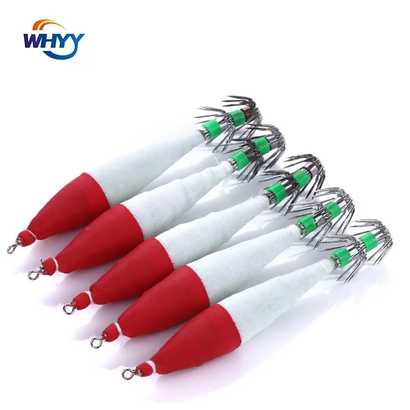 

WHYY 5PCS Luminous Explosion Squid Hook Luminous Squid Needle Bait Deep Sea Squid Bait Fishing Lure Swimbait Lure Fishing Bait