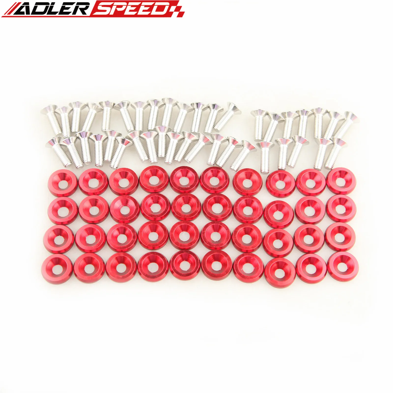 40 шт./компл. шайбы и болты для крыльев бампера алюминиевый комплект M6 JDM крепежные