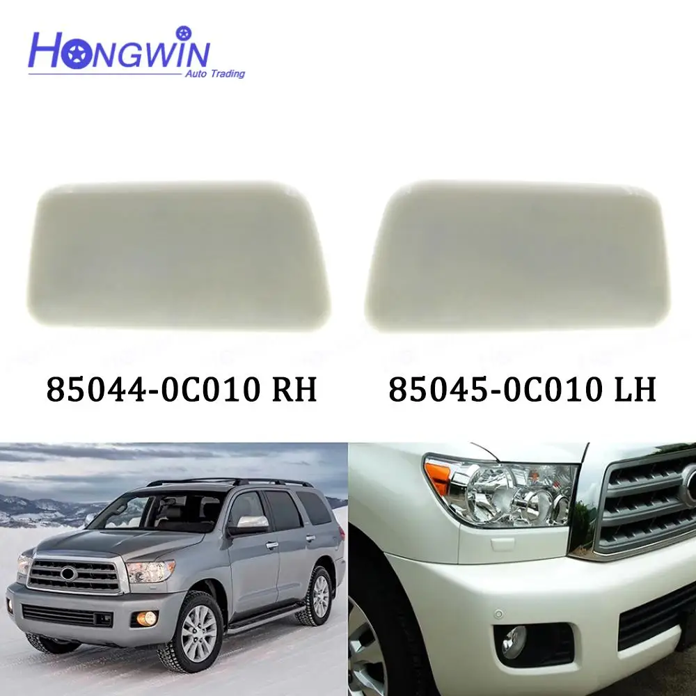 

For TOYOTA SEQUOIA K6 2008 2009-2019 2020 Headlight Washer Nozzle Cover Headlamp Water Spray Jet Cap 85045-0C010 L 85044-0C010 R