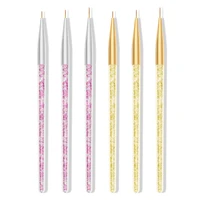 3 pcsset nylon nail brush for manicure design fashion acrylic drawing nails pen tools for diy art decoration