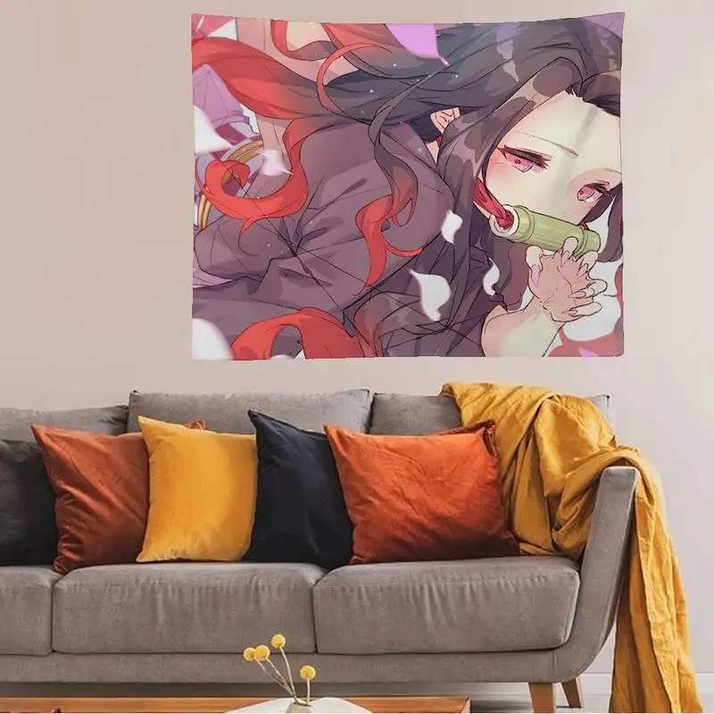 Гобелен из аниме рассекающий демонов с художественной печатью недорогие