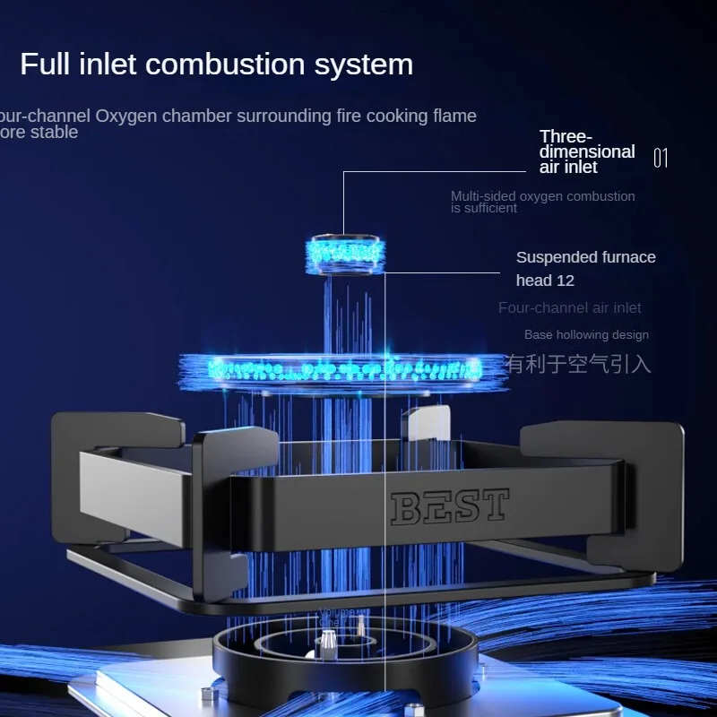 Мощная газовая плита встроенная и Настольная с защитой от детей закаленным
