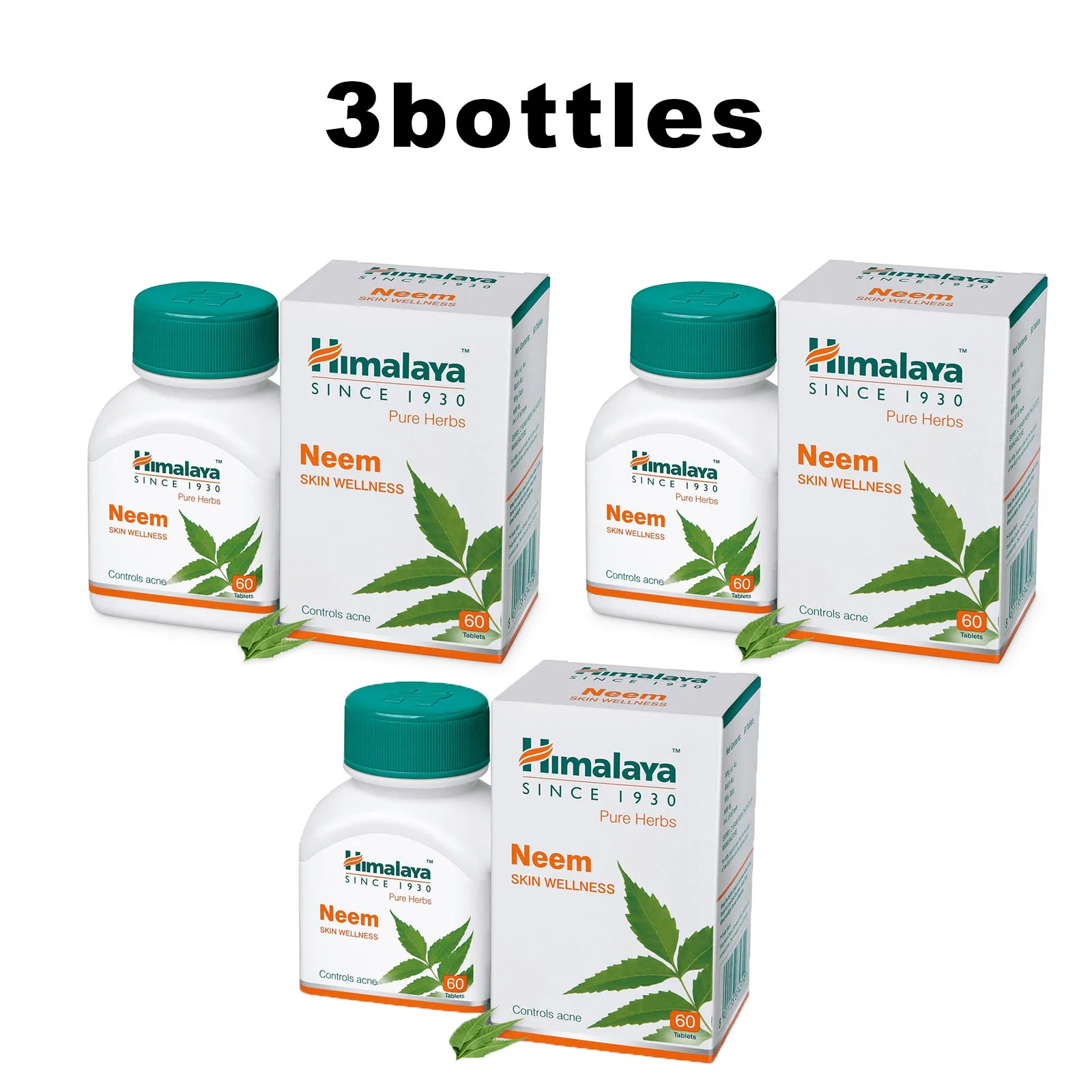 3 X HIMALAYA Neem pure herbs skin wellness detox potent antioxidant skin rejuvenation Anti-acne