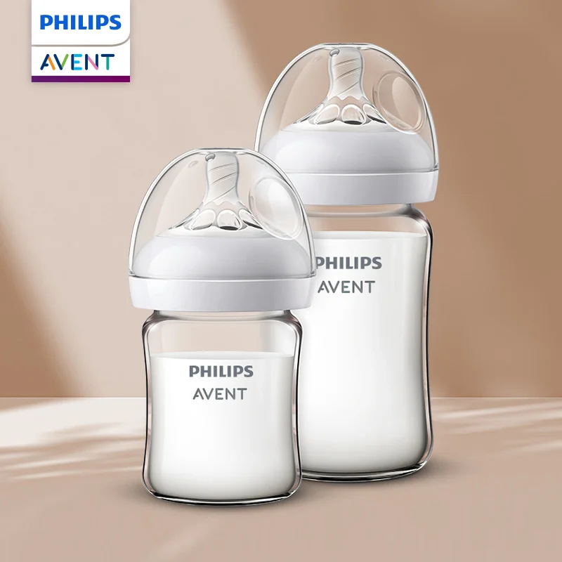 Детская Бутылочка Philips Avent Для Молока Силиконовая Стеклянная С Широким Горлышком