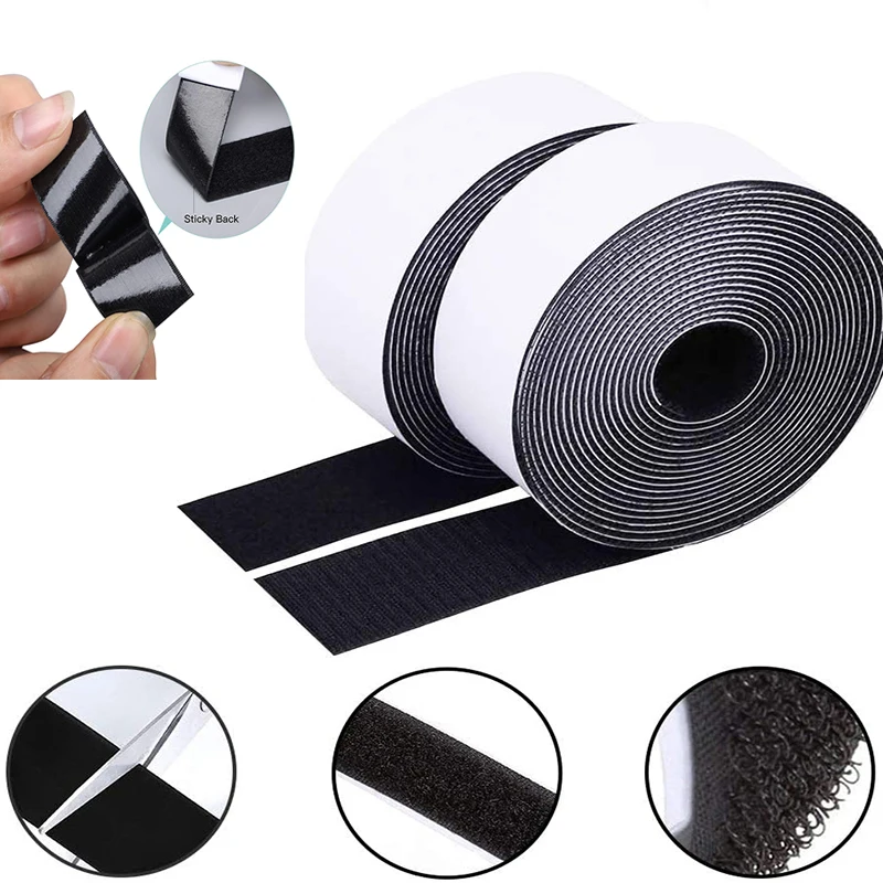 

Width 16/20/30/50/100/110MM Strong Self-adhesive Fastener Tape Hook and Loop Nylon Sticker Adhesive With Strong Glue Tape 1M