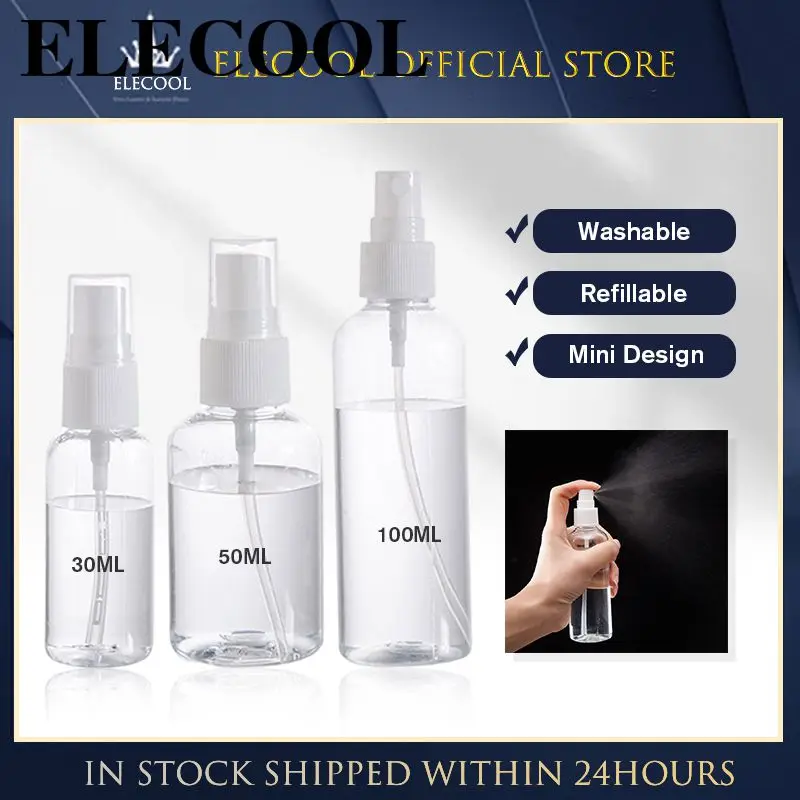 Spray Bottle 30ml 50ml 100ml Wholesale Empty Vial Refillable Mist Pump Essential Oil Atomizer Travel Tools