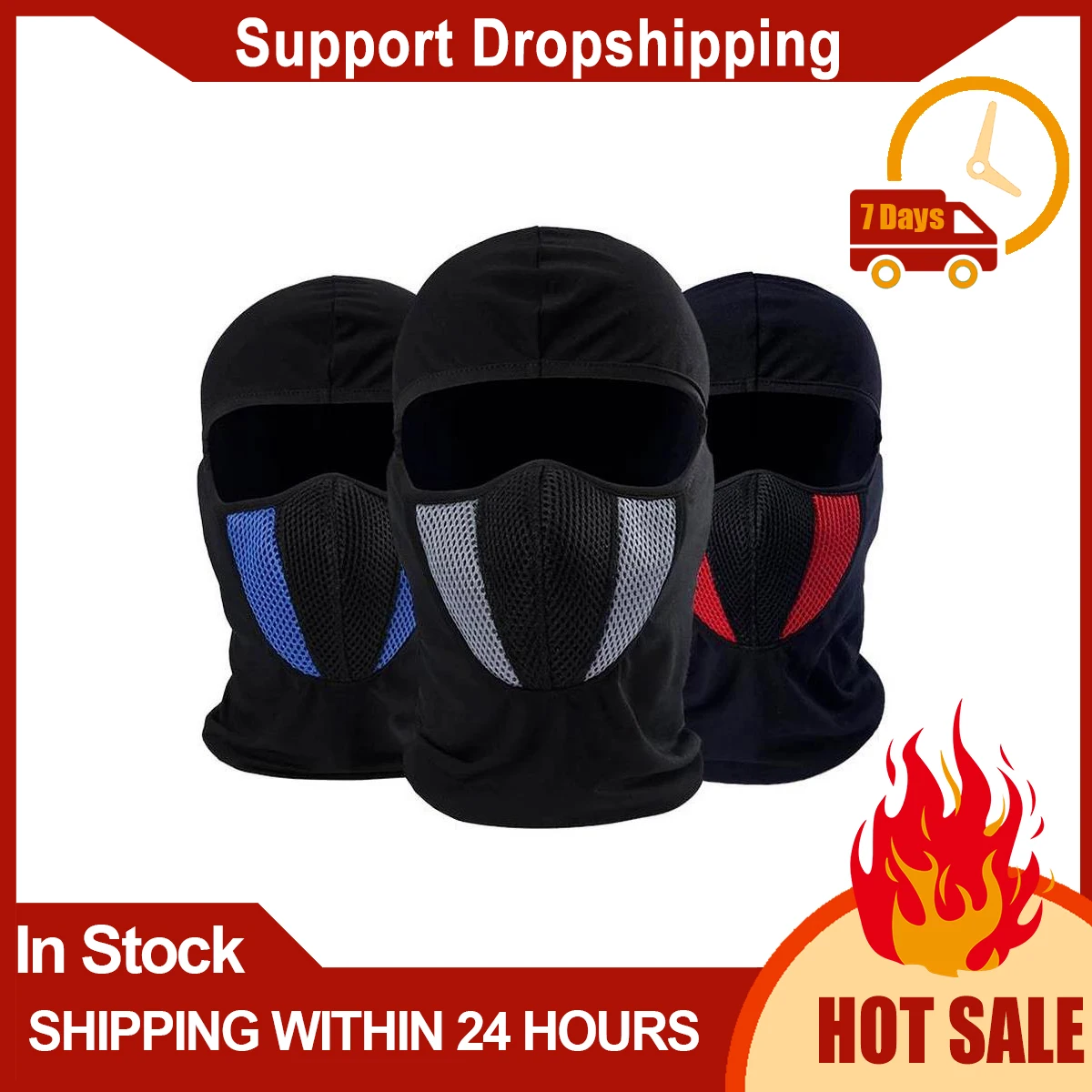 

Breathable Full Face Mask Outdoor Motorcycle Riding Dustproof Windproof Scarf Headgear Sunscreen Hood Drop Shipping