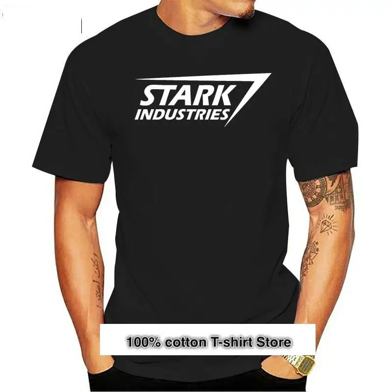 

Старк Индастрис-Camiseta para hombre, camisa de Tony Nerd Arc Film Geek Comics Shield, marca de moda, ropa de Street