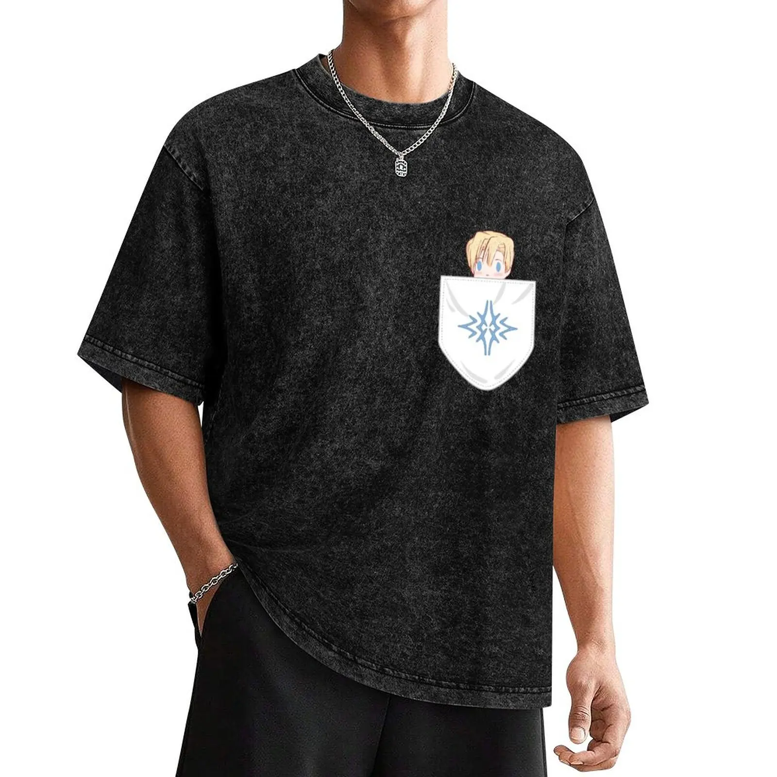 Карманная футболка Dimitri топы синяя архая одежда для Дня святого Валентина