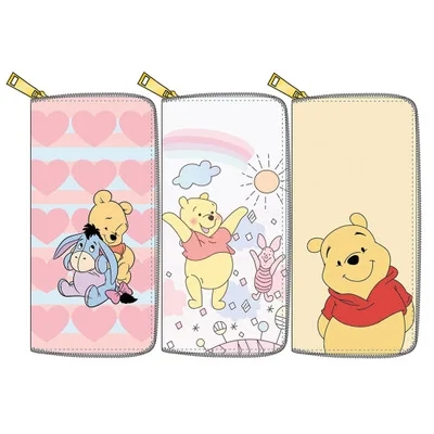 

Disney Stitch pu coin bag cartoon card holderWinnie Long Zipper Wallet card pu Clutch