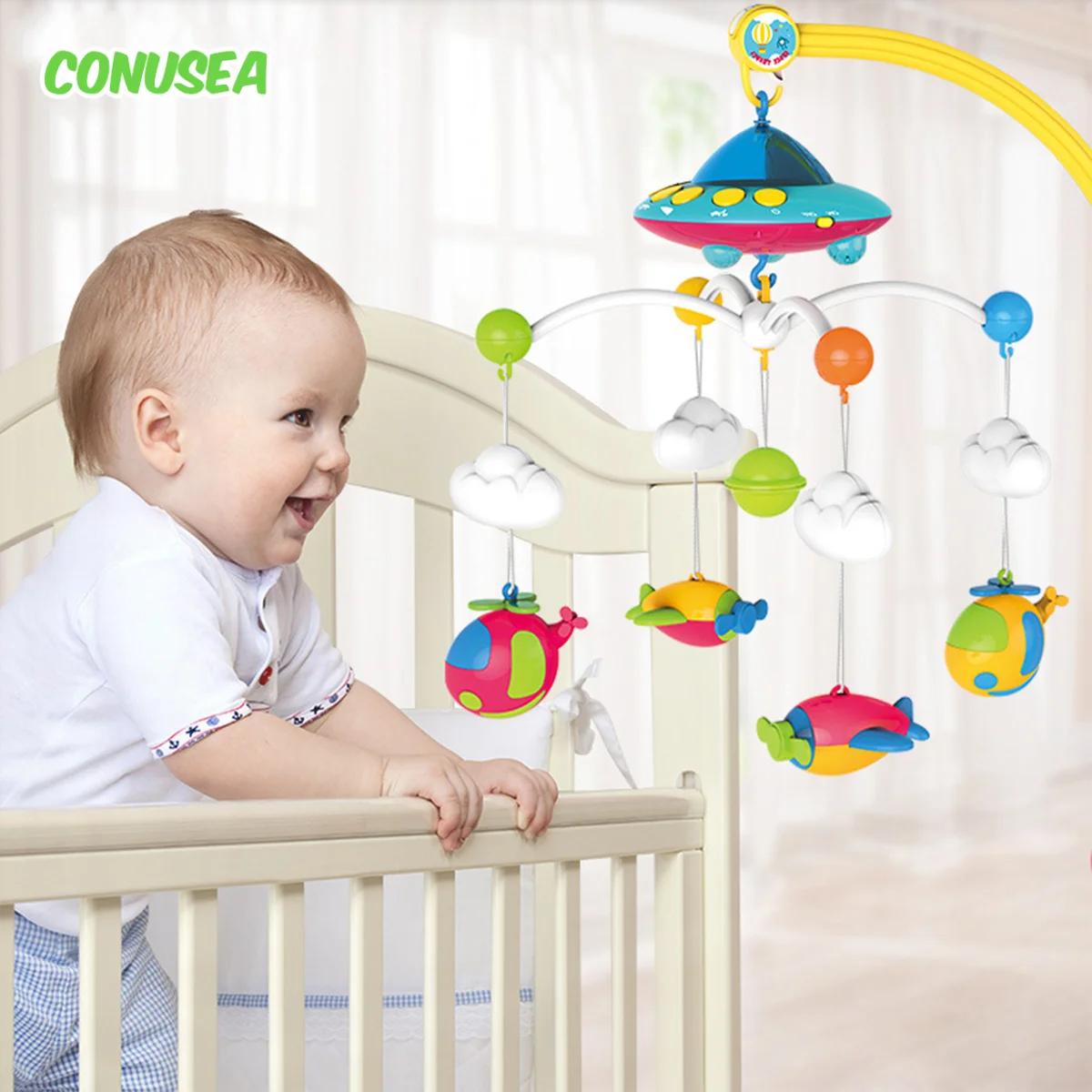 Детские погремушки CONUSEA мобильные мультяшные формы