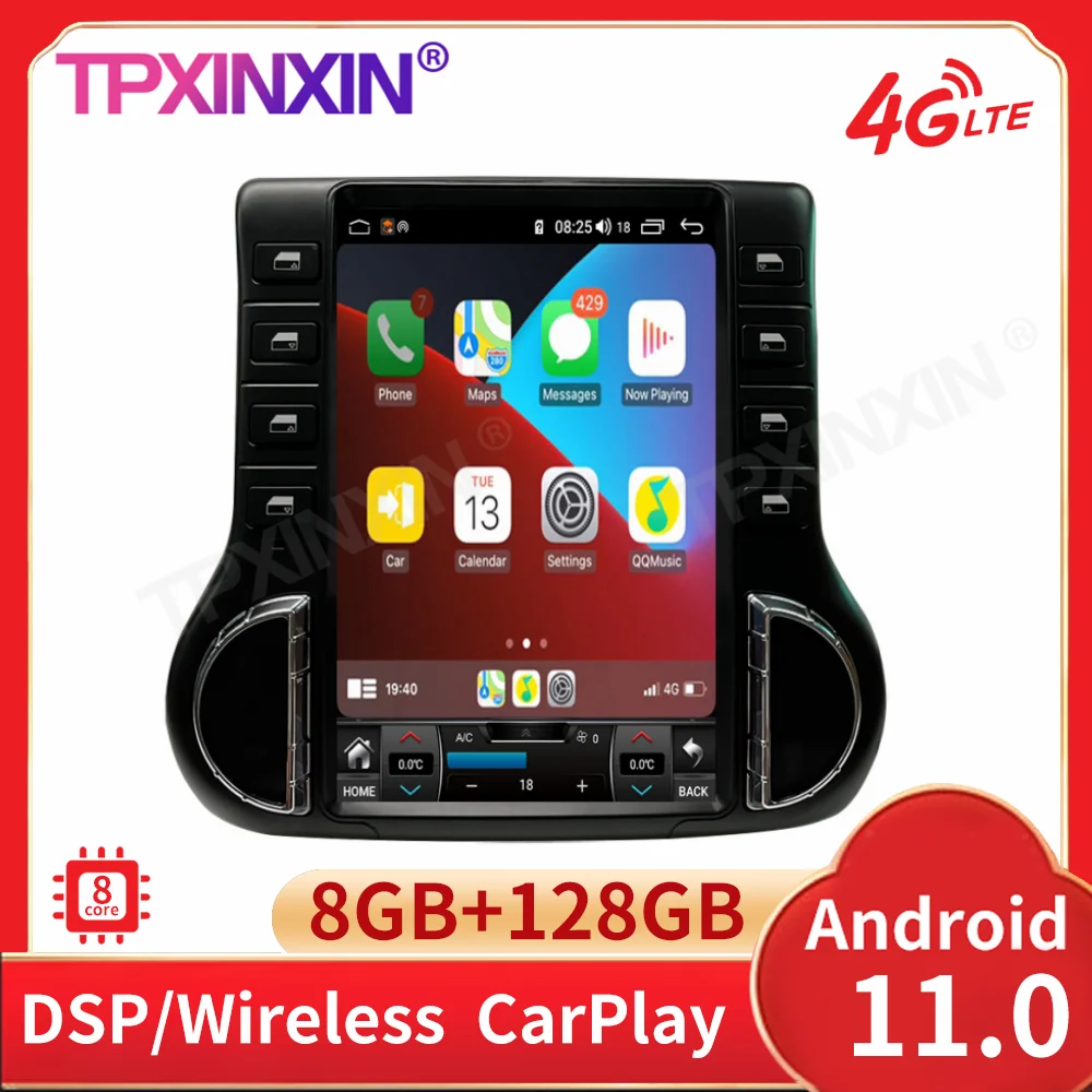 

12.1" Android11 For Jeep Wrangler 2011-2017 Car Radio GPS Navi Stereo Wireless Carplay Auto Receiver Multimedia Player Head Unit