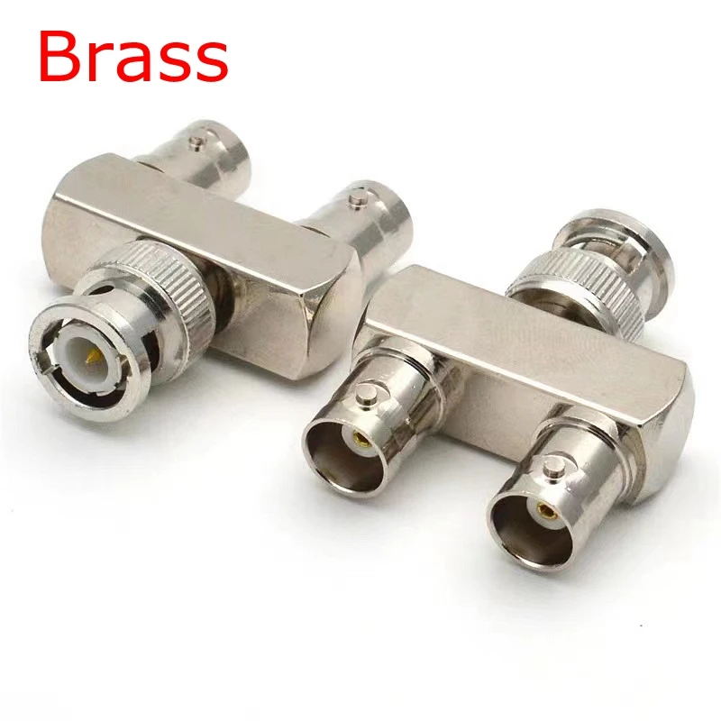 

1Pcs Q9 BNC Male Plug To 2x Double BNC Female Connector BNC Male To 2x Dual Female Tee Type 3Way Splitter Type Y Coax RF Adapter