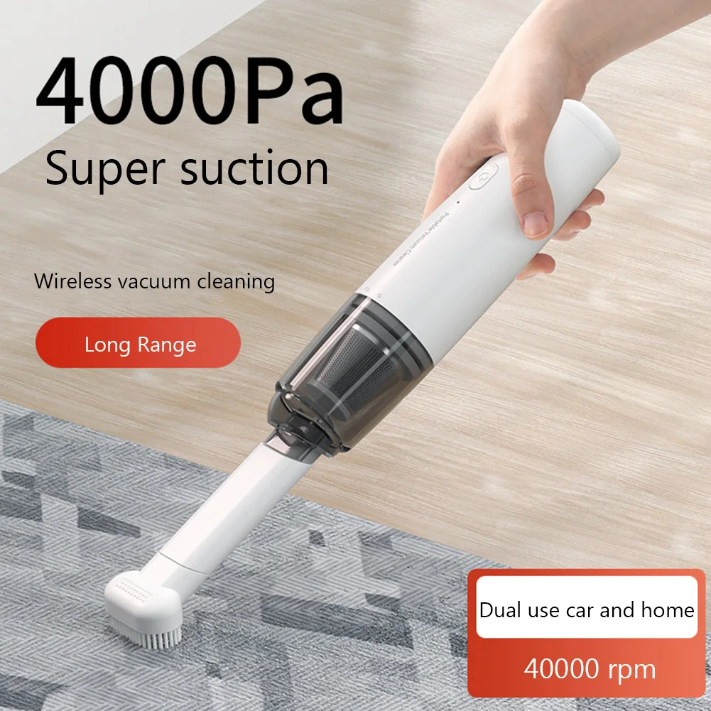

4000pa Large Suction Wireless Vacuum Cleaner Handheld Portable Car Vacuum Cleaner Rechargeable Home Sanitary Cleaning Tools