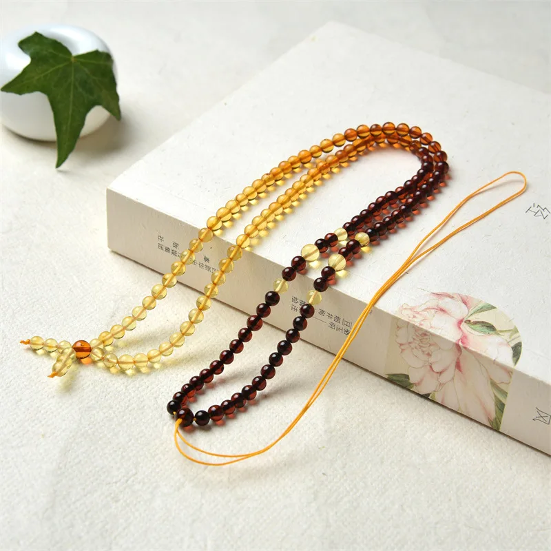 

100% Natural Baltic Amber Luxury Pendant Lanyard Neck Strap Wome Fine Jewelry Rainbow Ambers Beaded Adjustable Lanyard Necklace