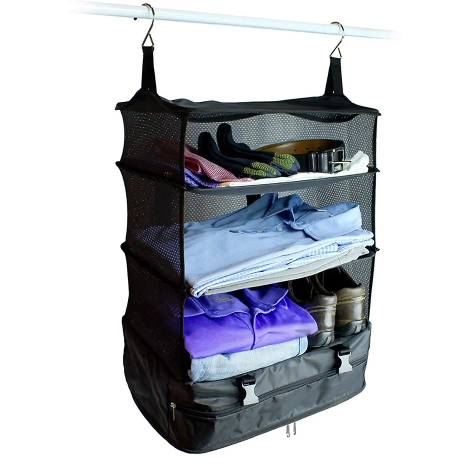 

Travel Luggage Organizer with Hanging Shelves Hanging Travel Bags