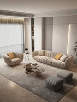 simple modern fabric sofa nordic light luxury ins wind small sized living room technology cloth lambswool sofa