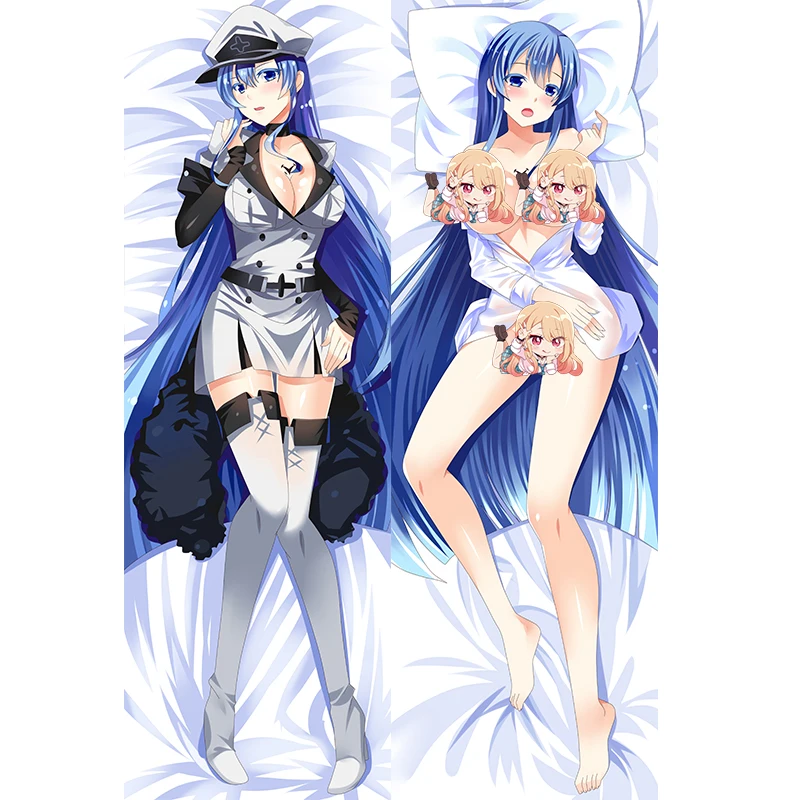 New design Anime Akame Ga Kill Esdeath  Dakimakura Pillow Case Body Throw Cushion Double-sided Pillowcase