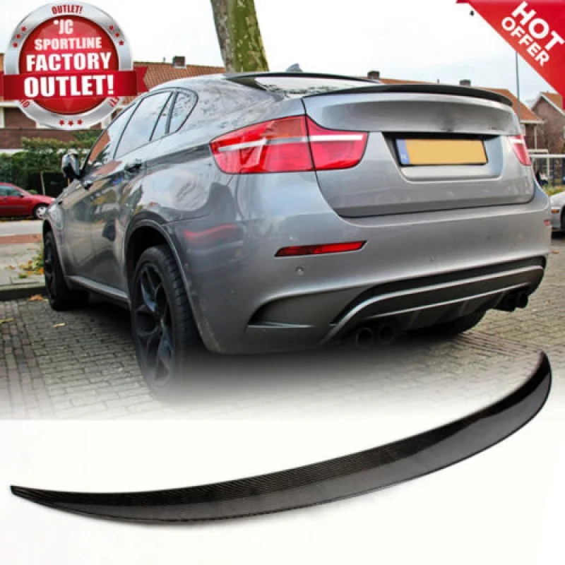 

Fit For BMW X6 E71 SUV 2008-2014 Carbon Fiber Rear Boot Trunk Spoiler Wing Lip