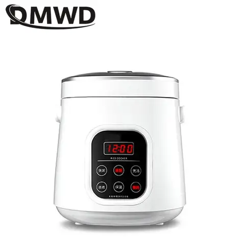 Миниатюрная рисоварка DMWD 1,6 л, 12/24 в для автомобиля/грузовика, пароварка для супа, приготовление завтрака для 2-3 человек, 12 часов назначение