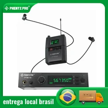 Phenyx Pro In Ear Monitor Wireless System UHF Stereo Audio Transmitter and Bodypack Receiver 900MHz/500MHz Metal PTM-10