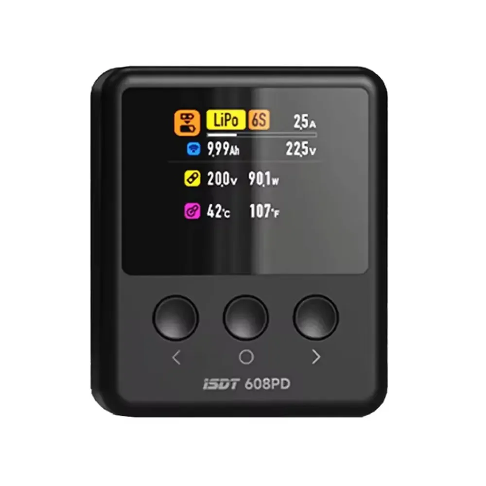 ISDT 608PD DC 240 Вт PD3.110A/140 USB-C 5A Умное цифровое зарядное устройство Типы