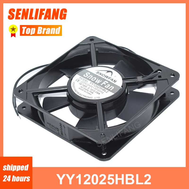 Новый двухшариковый охлаждающий вентилятор для SNOWFAN YY12025HBL2 AC 220 В 120*120*25
