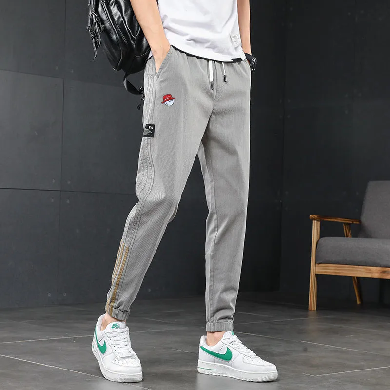 2023 new spring long pants loose cargo casual pants men's golf bundle feet everything handsome sports men's wear