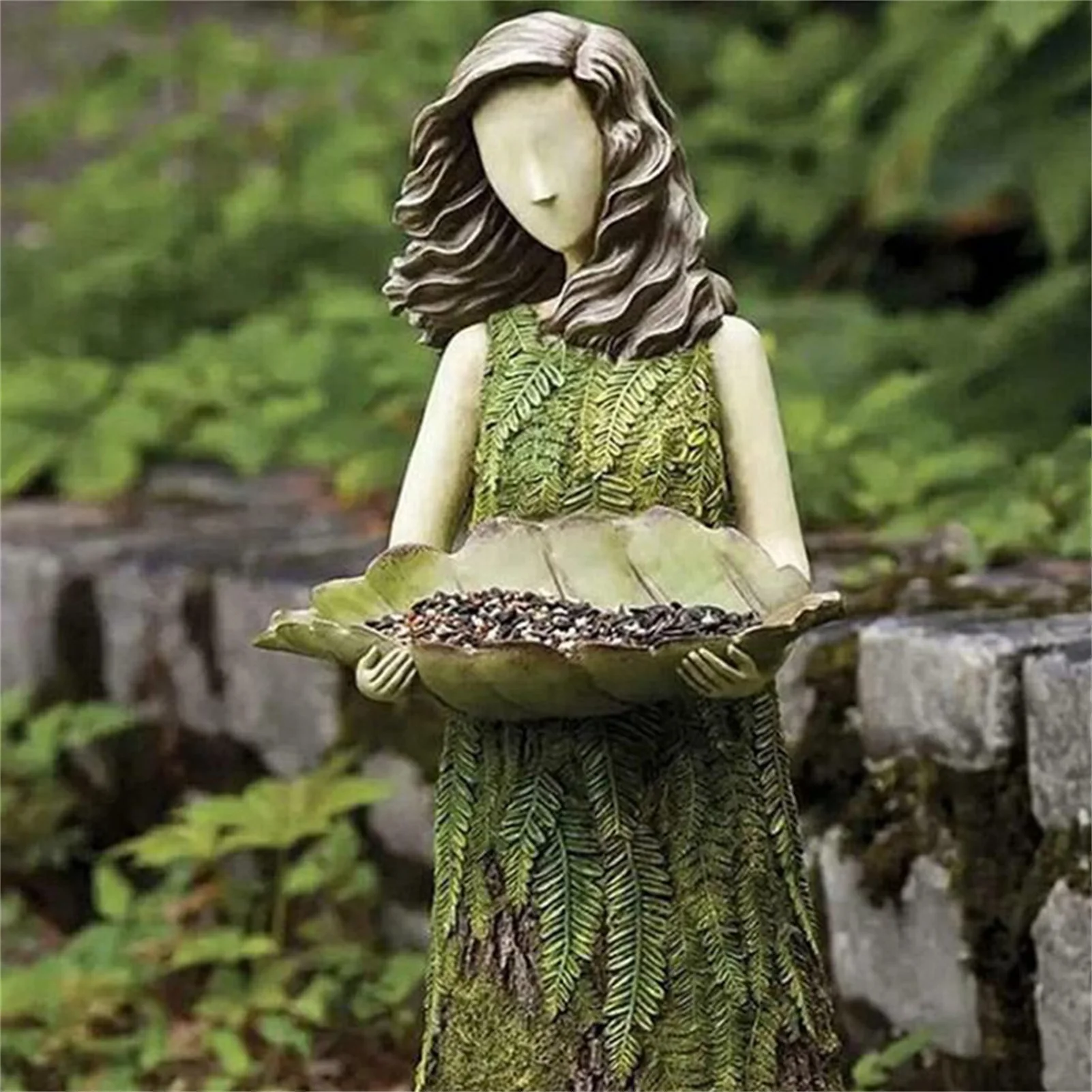 Resin Decoration Garden Forest Girl Sculpture Figurines Crafts Outdoor Lawn Garden Decoration New