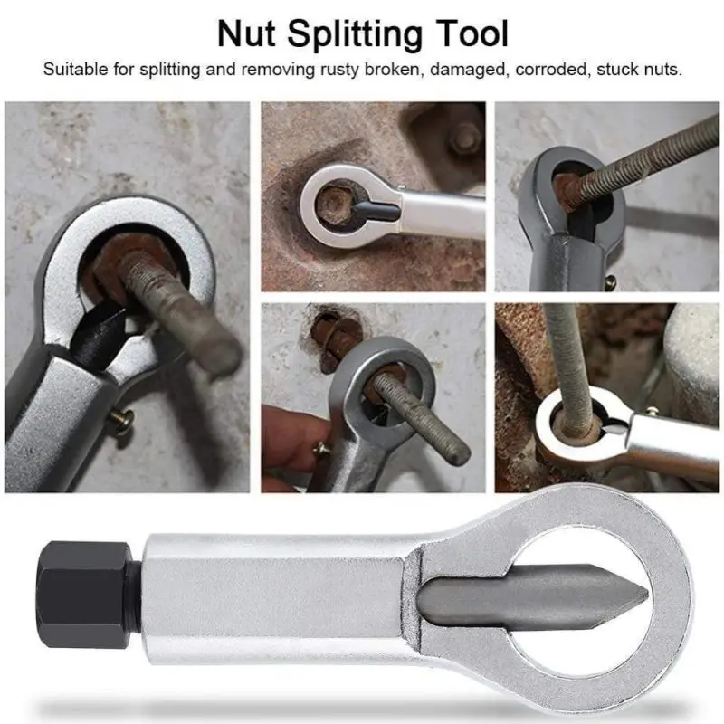 

Metal Nut Splitter 1PCS 9-27mm Break Damaged Nuts Splitter Cracker Remover Rust Nut Manual Remover Extractor Tools Hand Tool