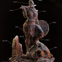 ancestor hunter resin figure 124 scale 95mm total height assemble model kit unassembled dioramas and unpainted statuettes toys