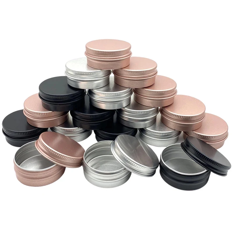 

10Pcs 5ML/10ML/15ML Empty Aluminum Tin Jar For Packing Cream Balm Nail Candle Cosmetic Round Storage Container Mini Metal Box