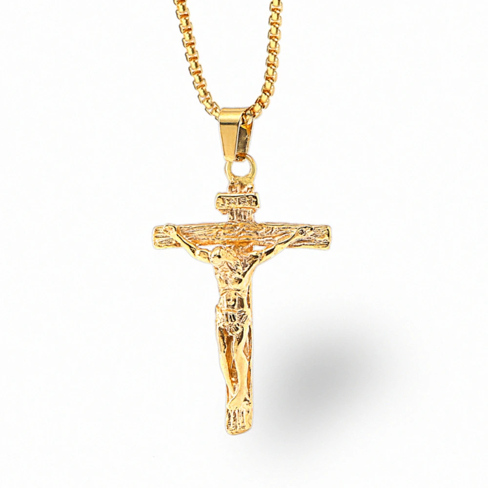 

Cross Pendant Necklace for Men Jesus Amulet Religious Jewelry stainless steel Personality Retro Christian Crucifix Necklace