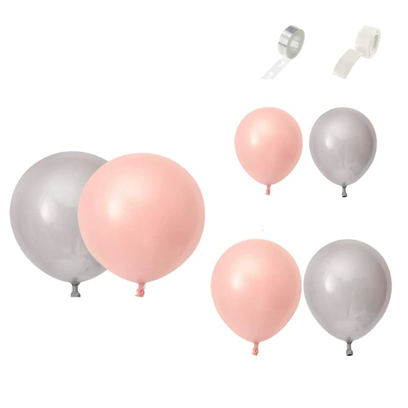 

Blush Balloon Arch & Garland Kit, 105Pcs Pastel Peach Maca Gray Latex Balloons For Baby Shower, Wedding, Bridal Shower