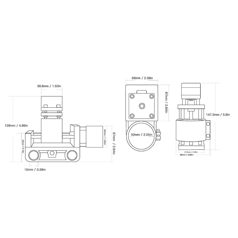 Держатель для электродвигателя шпинделя с ЧПУ диаметр 52 мм стабильный и надежный