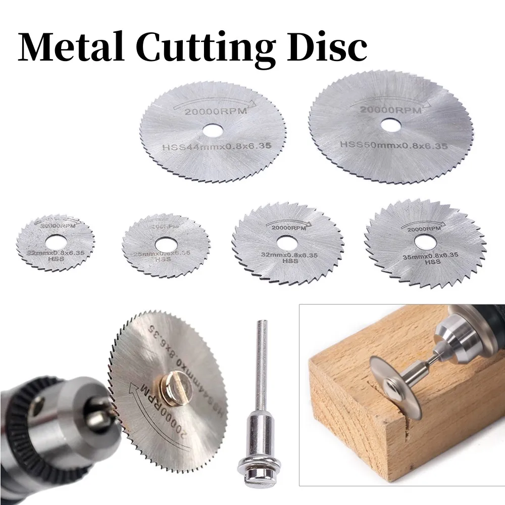 Metal Cutting Disc Hss High Speed Steel Rotary Blade Wheel Discs Mandrel For Tools Wood Cutting Saw For Dremel Cutoff