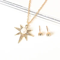 pearl two piece alloy fashion jewelry o chain korea fashion jewelry party girl gift wholesale