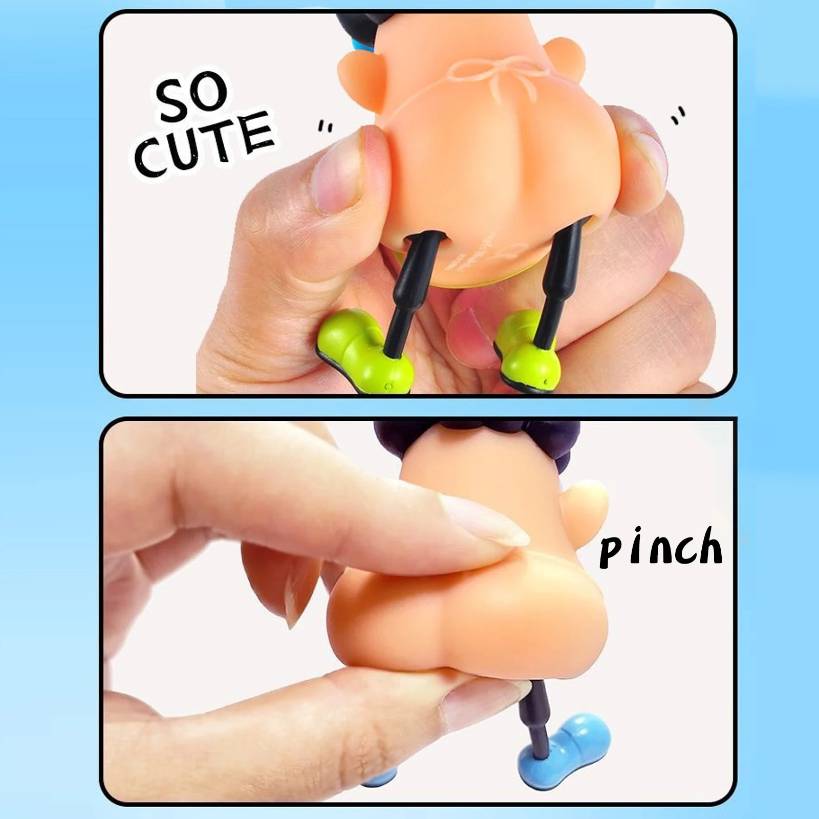 Игрушка-антистресс для детей и взрослых мультяшный брелок выщипывания черных